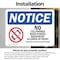 Signmission No Cell Phones Bags Purses In Court, 5 in W x Rectangle, Vinyl Decal OS-2PACK-NS-D-35-L-16033 - alternate 6